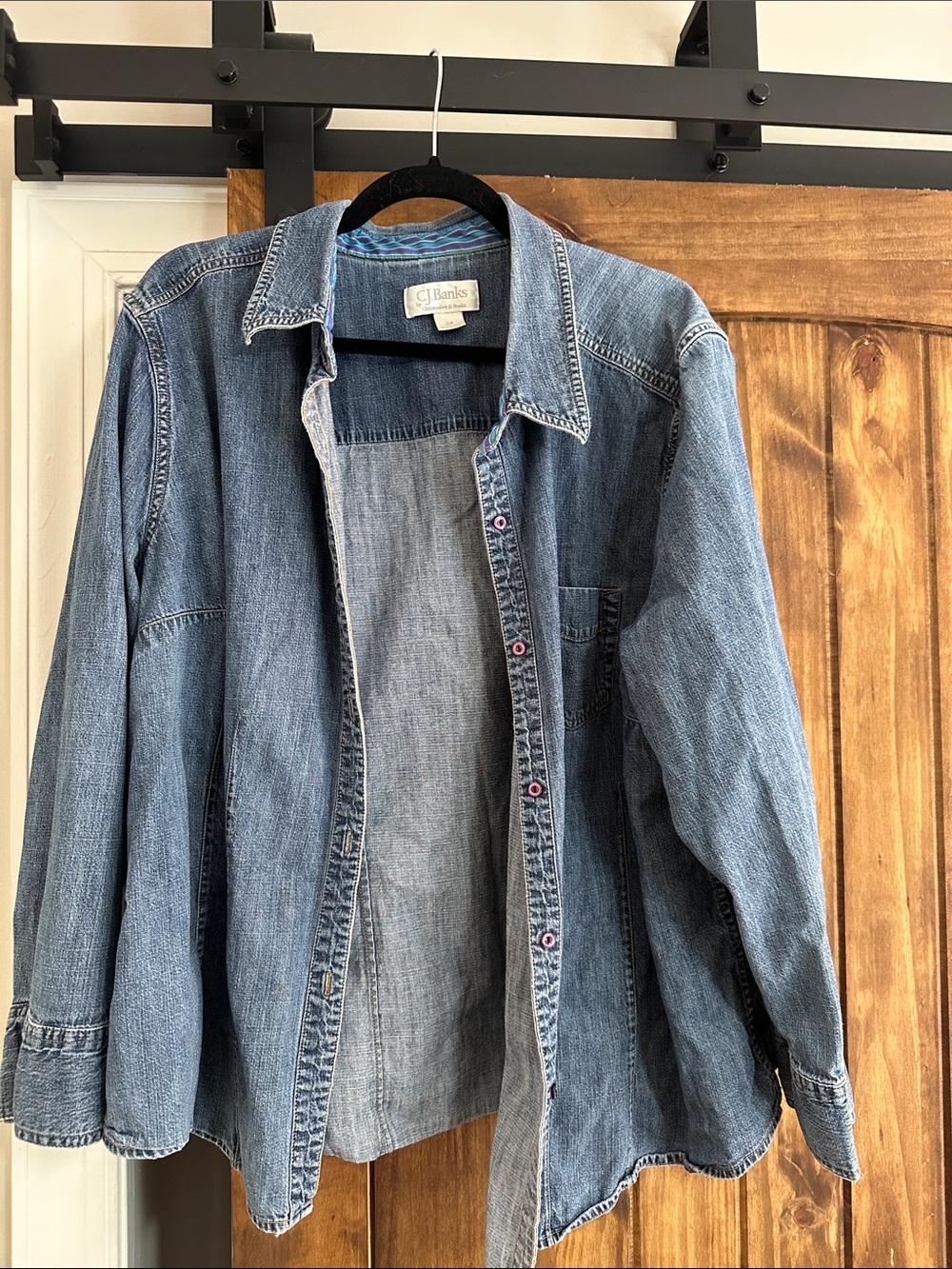 CJ Banks Medium Blue Denim Jacket/shirt